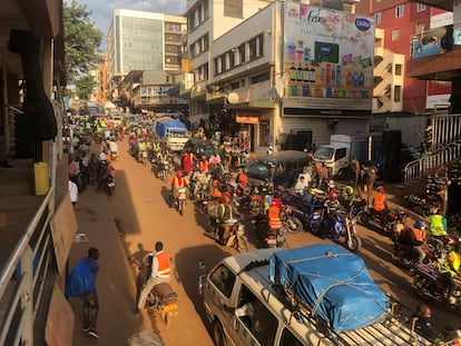 Imagen tomada la semana pasada en el centro de Kampala (Uganda).