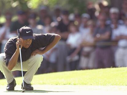 Tiger Woods, el 29 de agosto de 1996, hace 25 años, en su debut como profesional.