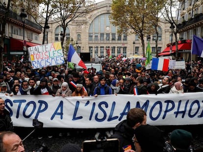 Manifestación contra la discriminación de los musulmanes, en noviembre de 2019 en París.