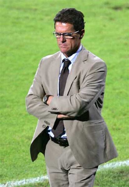 Capello, durante el partido ante el Lyon.