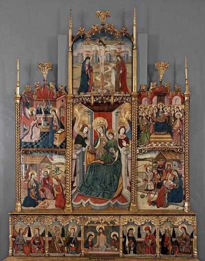 Retablo del Maestro de Vielha, del siglo XV. Museo Nacional de San Carlos de México.