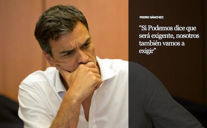 Entrevista del secretario general del PSOE, Pedro Sánchez, tras el Comité Federal de este sábado en Madrid.