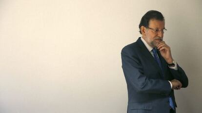 El presidente espa&ntilde;ol, Mariano Rajoy, este jueves en Bruselas.