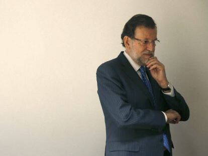 El presidente espa&ntilde;ol, Mariano Rajoy, este jueves en Bruselas.