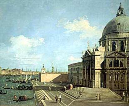 La entrada del Gran Canal con la Salute, de Canaletto (hacia 1740).