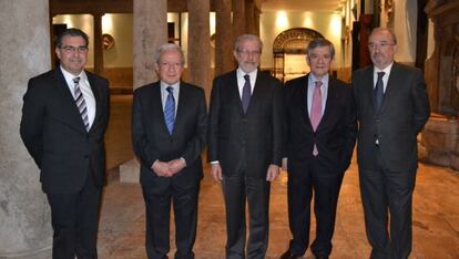 Bar&oacute;n, Sala, Morcillo, Bar&oacute;n y Mu&ntilde;oz Machado, en el Centre Cultural La Nau. 