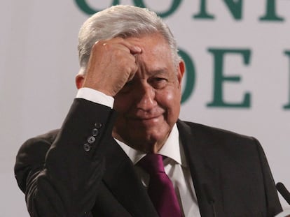 Andrés Manuel López Obrador durante la conferencia matutina de este viernes.