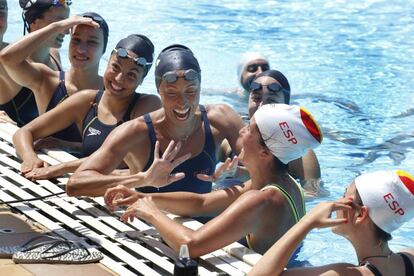 Synchronized swimmer Gemma Mengual (c).