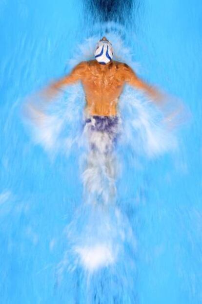 Phelps, en la serie de los 200m mariposa.