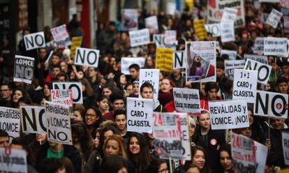 Imatge d'arxiu d'una manifestació a Madrid convocada pel Sindicat d'Estudiants.