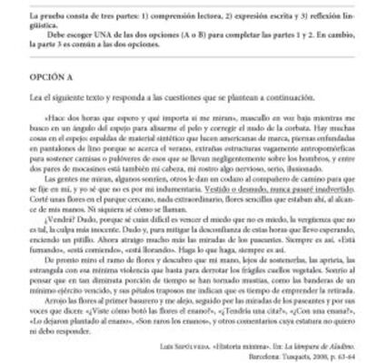 Examen de Lengua en Cataluña.