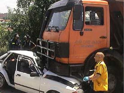 Accidente en la carretera de Vicálvaro