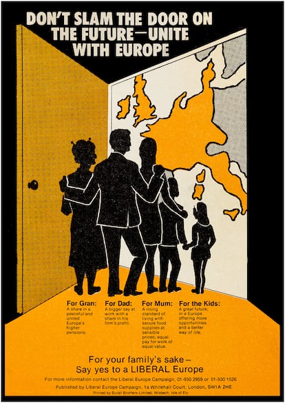 Cartel por la permanencia del Reino Unido en las Comunidades Europeas en 1975.