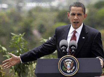 Barack Obama, durante la conferencia de prensa final tras la cumbre celebrada en Puerto España.