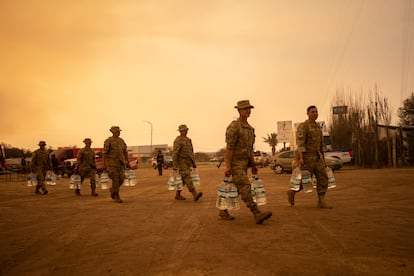 Más de 1000 bomberos y brigadistas luchan contra el avance del fuego.