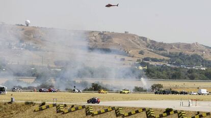 Imágenes del accidente de Spanair en el aeropuerto de Adolfo Suárez Madrid-Barajas en agosto de 2008.