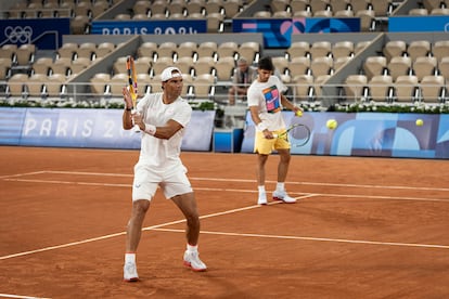 Los dos tenistas españoles, en Roland Garros. 