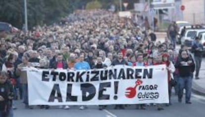 Manifestaci&oacute;n por la crisis de Fagor el 31 de octubre. 
 