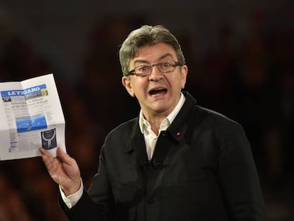 Mélenchon em comício