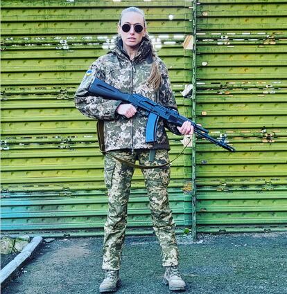 Irina Galay, en el ejército de Ucrania.
