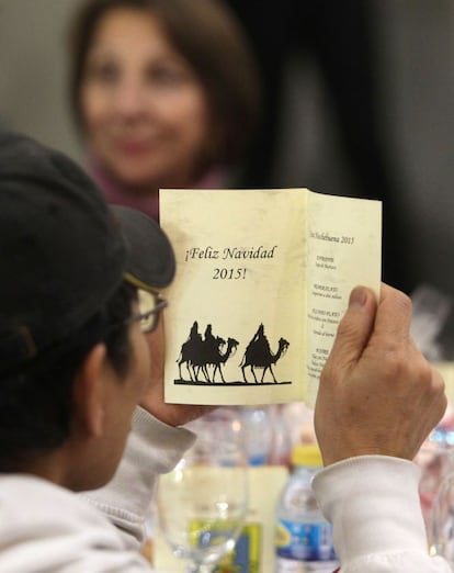 Detalle del menú que se sirvió en la cena.