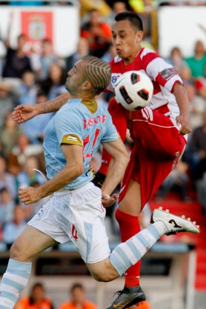 Orellana, durante el partido contra el Celta.