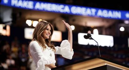 La esposa del candidato republicano, Melania Trump.