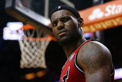 Lebron, durante el partido.