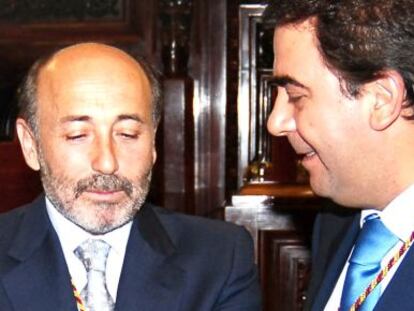 Los dos últimos alcaldes de A Coruña, Javier Losada y Carlos Negreira