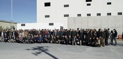 Fotografía de grupo de parte de la plantilla de Campofrío.