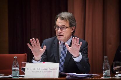 Artur Mas hoy en el Parlamento.