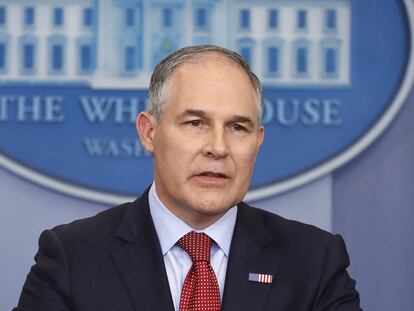 Scott Pruitt, director de la EPA, durante una comparecencia en la Casa Blanca el pasado junio.