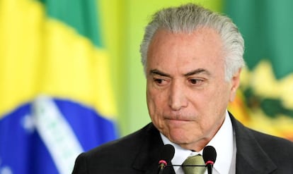 Presidente Michel Temer em evento no Palácio do Planalto.