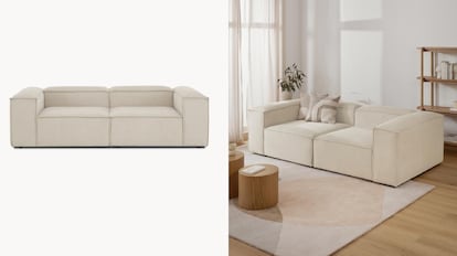 Este sofá rinconero es un imprescindible en aquellas estancias donde queramos llenar una esquina con estilo