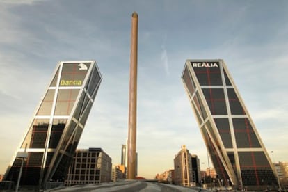 Las torres KIO en Madrid.