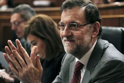 El presidente del Gobierno, Mariano Rajoy, en el Congreso.