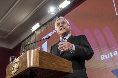 El presidente chileno, Sebastián Piñera, presenta la Ruta Energética.