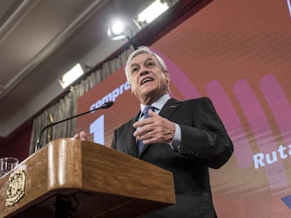 El presidente chileno, Sebastián Piñera, presenta la Ruta Energética.