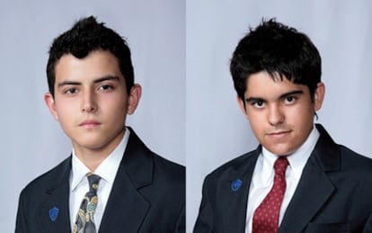 Juan Carlos Echeverri, de 15 años (izquierda) y Carlos Mario Gonzalez, de 16 (derecha), dos de los adolescentes estadounidenses tiroteados el sábado en Ciudad Juarez.
