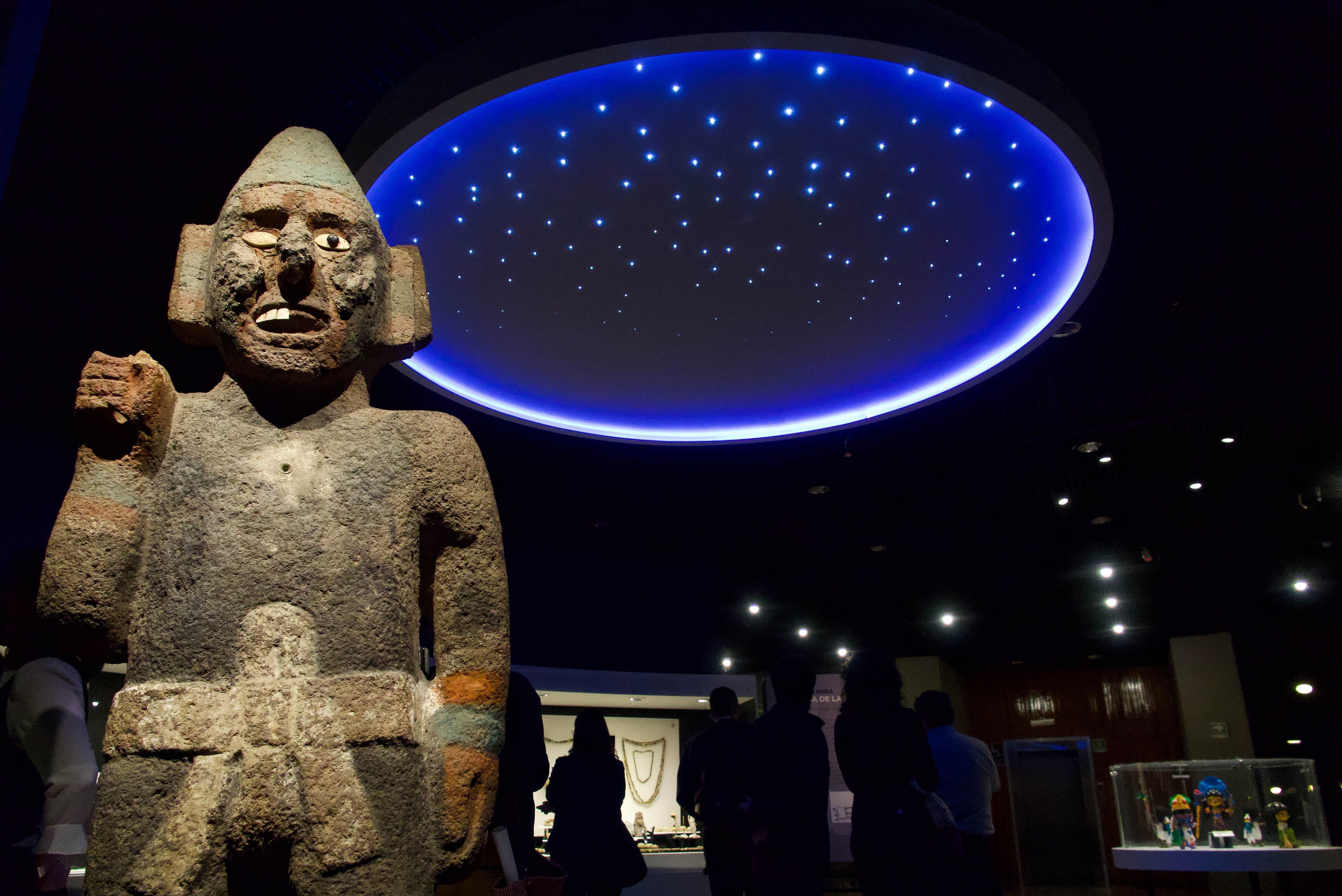 Parte de la exposición, en el museo del Templo Mayor en Ciudad de México, el pasado 21 de febrero.