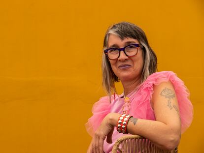 Andrea Echeverri en una imagen de archivo durante el Hay Festival 2023 en Querétaro.