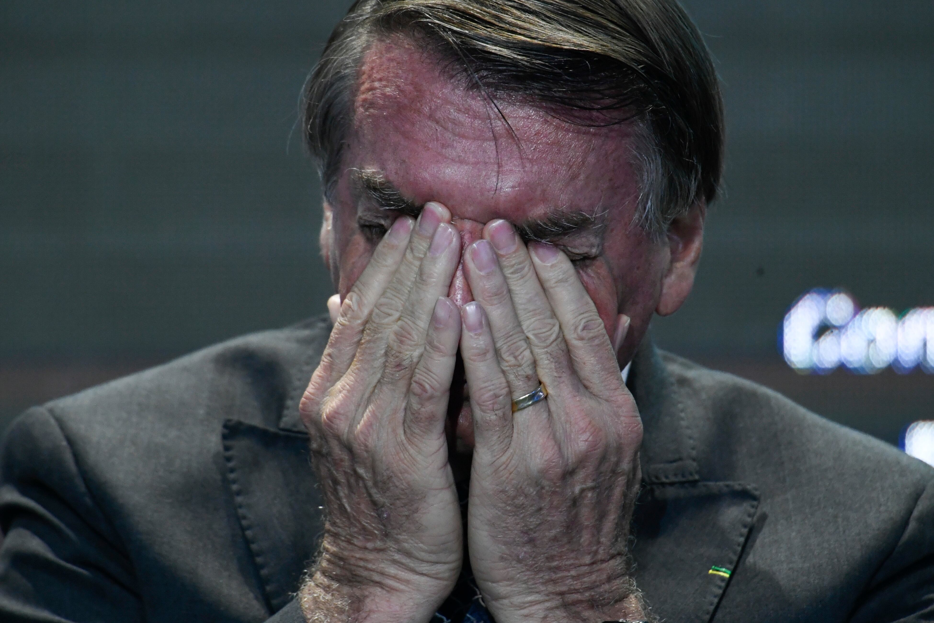 Jair Bolsonaro durante la confederación nacional industrial el 07 de diciembre 2021. 