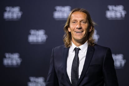 El exmadridista Michel Salgado también ha estado entre los invitados de la FIFA. 