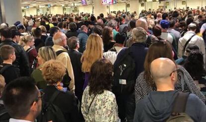 Colas en Barajas