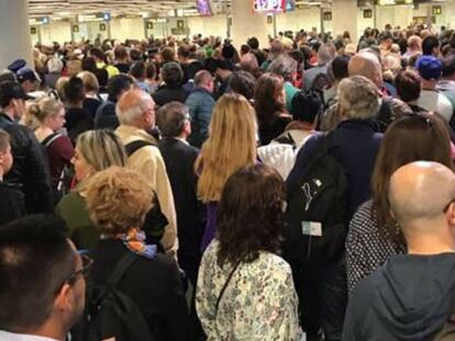 Colas en Barajas