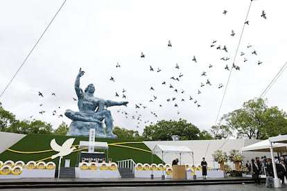 Conmemoración del 80º aniversario del lanzamiento de la bomba atómica sobre Nagasaki, este sábado 9 de agosto.