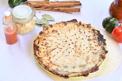 Pupusa del restaurante Mamá Tere, en una imagen proporcionada por el establecimiento.