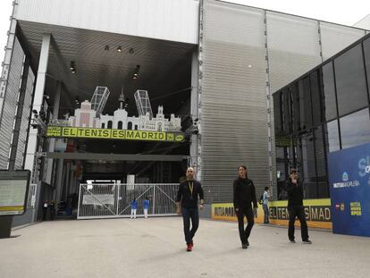 Las instalaciones deportivas de La Caja M&aacute;gica, preparadas para la celebraci&oacute;n del Open de Tenis de Madrid.