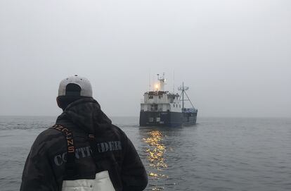 The M/V vessel and one of the crew members