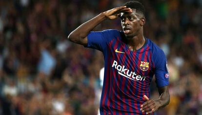 Dembélé, aquest dimarts contra el PSV.